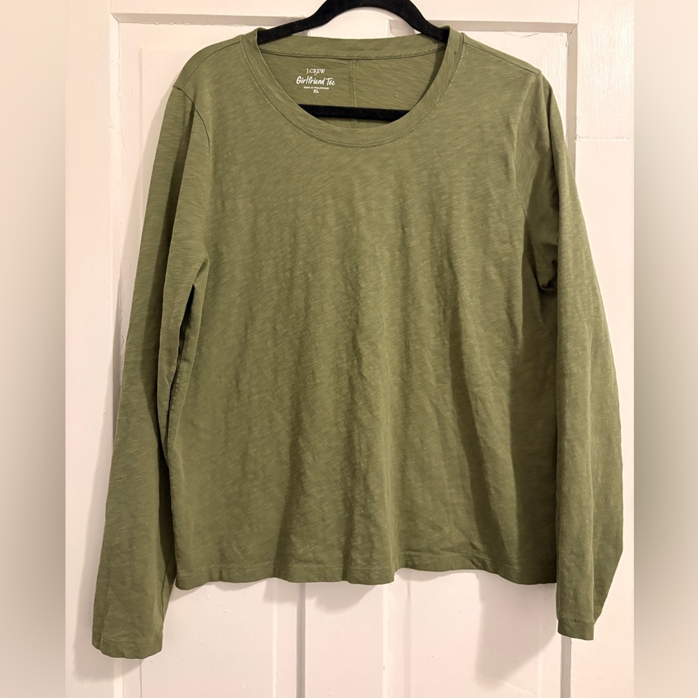 J. Crew Khaki Girlfriend Tee